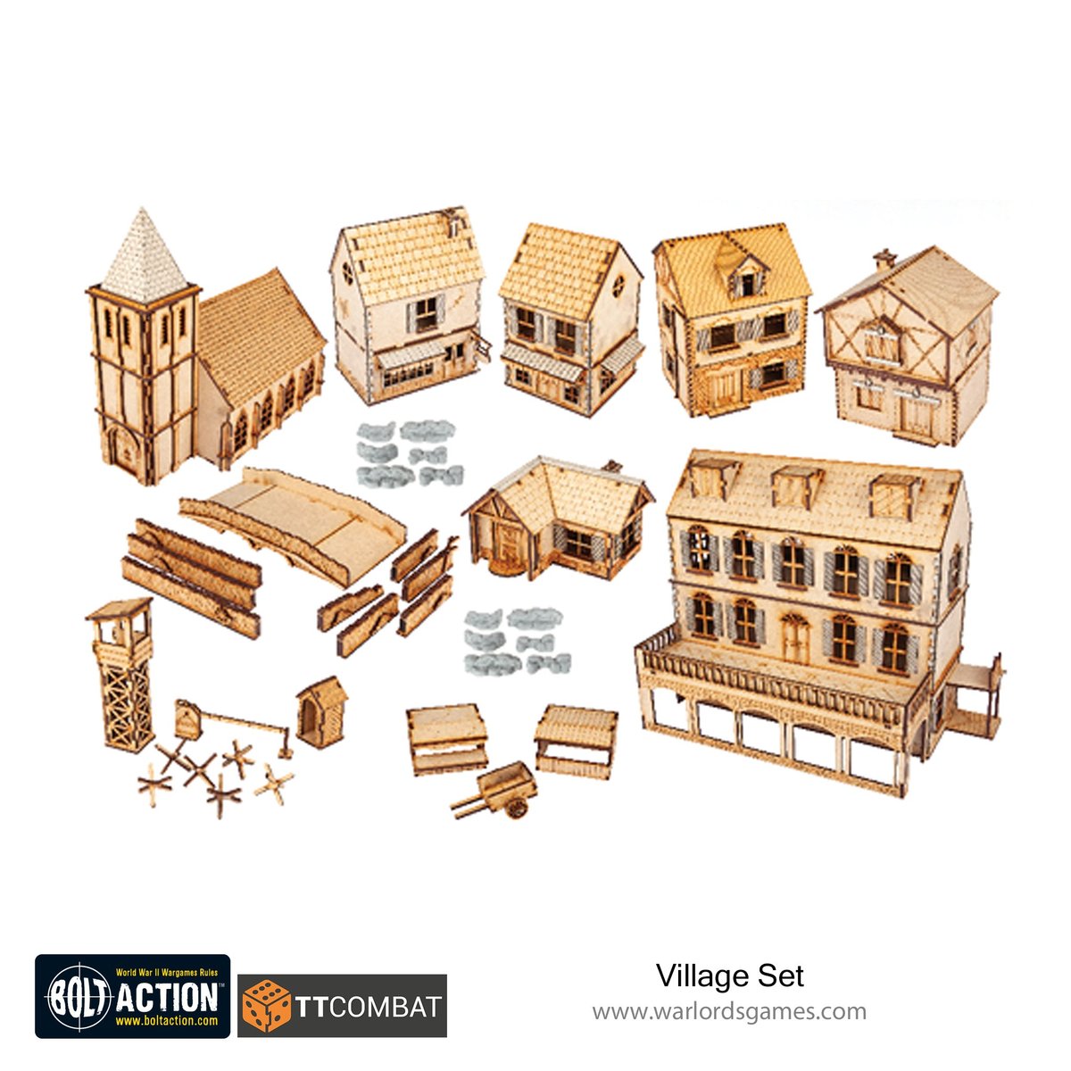 Bolt Action Rural Village Set Terrain Warlord Games    | Red Claw Gaming