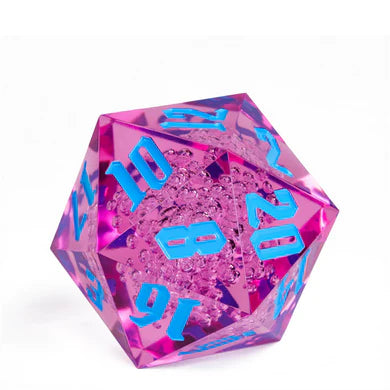 55MM TITAN D20 - SHARP EDGE BUBBLES Dice & Counters Foam Brain Games Green   | Red Claw Gaming