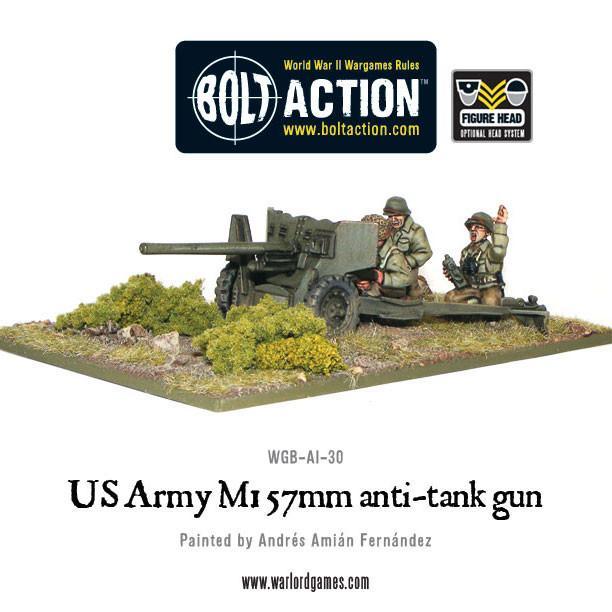 US Army 57mm Anti-Tank Team American Warlord Games    | Red Claw Gaming