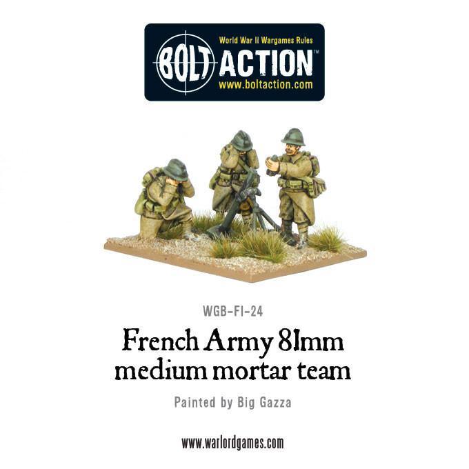 Early War French 81mm Mortar Team French Warlord Games    | Red Claw Gaming