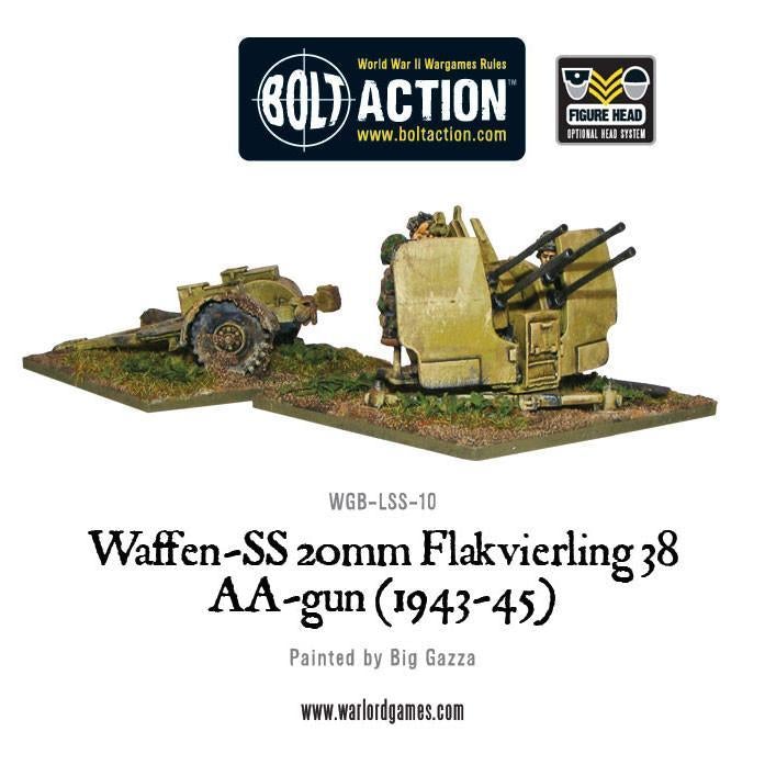 Waffen-SS 20mm Flakvierling 38 AA-gun Germany Warlord Games    | Red Claw Gaming