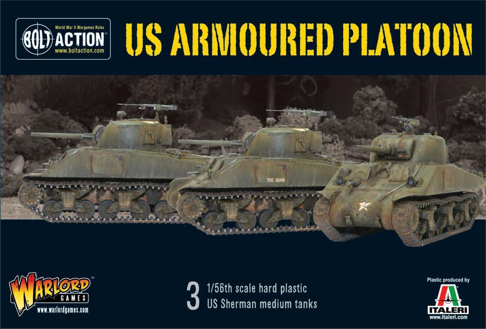 US Armoured Platoon (3 Shermans) American Warlord Games    | Red Claw Gaming