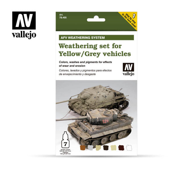 Weathering Set for Yellow/Grey Vehicles Vallejo Model Color Vallejo    | Red Claw Gaming