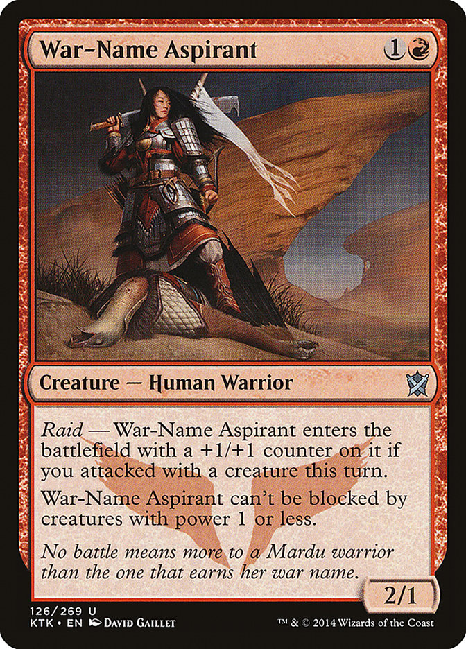 War-Name Aspirant [Khans of Tarkir] MTG Single Magic: The Gathering    | Red Claw Gaming