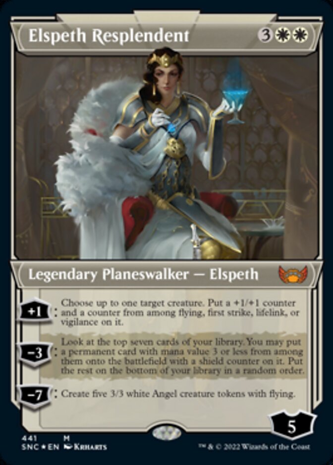 Elspeth Resplendent (Showcase Art Deco Foil Etched) [Streets of New Capenna] MTG Single Magic: The Gathering    | Red Claw Gaming