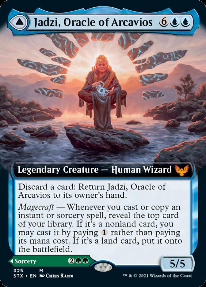 Jadzi, Oracle of Arcavios // Journey to the Oracle (Extended Art) [Strixhaven: School of Mages] MTG Single Magic: The Gathering    | Red Claw Gaming