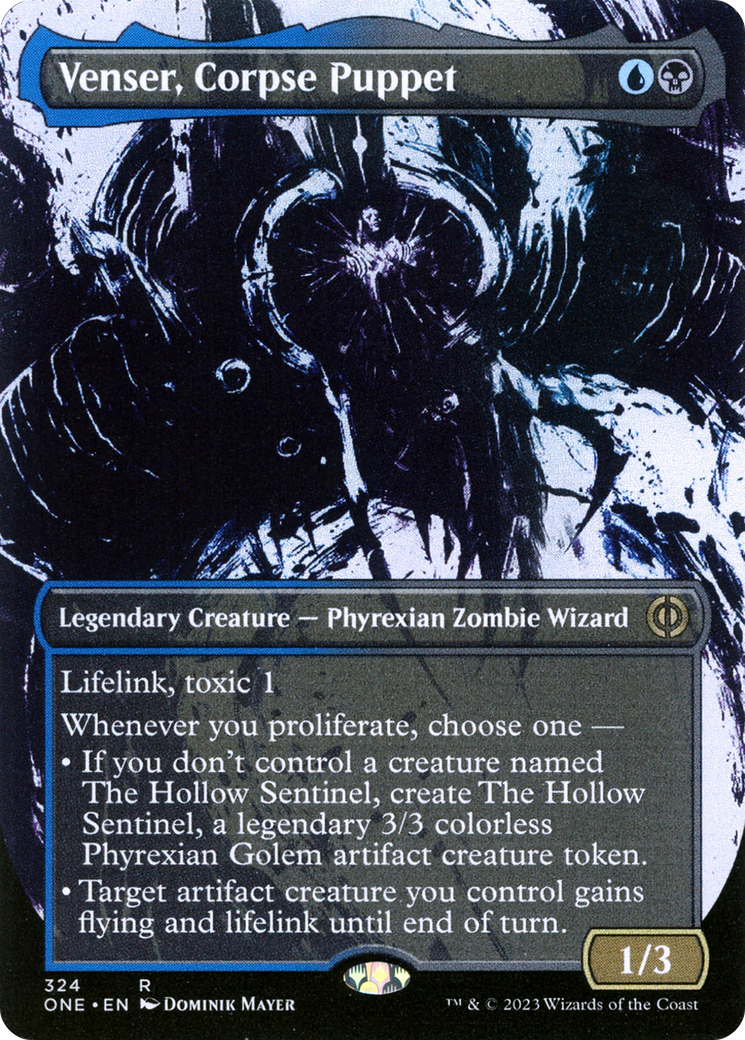 Venser, Corpse Puppet (Borderless Ichor) [Phyrexia: All Will Be One] MTG Single Magic: The Gathering    | Red Claw Gaming