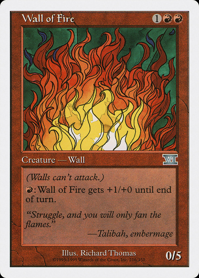 Wall of Fire [Classic Sixth Edition] MTG Single Magic: The Gathering    | Red Claw Gaming