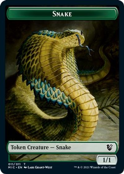 Spirit // Snake Double-Sided Token [Innistrad: Midnight Hunt Commander Tokens] MTG Single Magic: The Gathering    | Red Claw Gaming