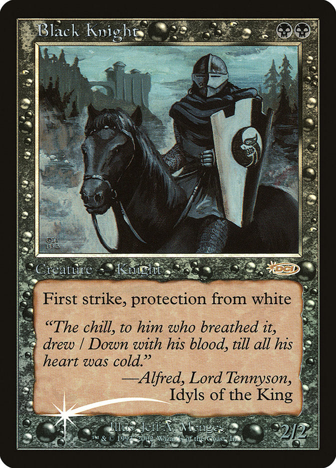 Black Knight [Friday Night Magic 2002] MTG Single Magic: The Gathering    | Red Claw Gaming