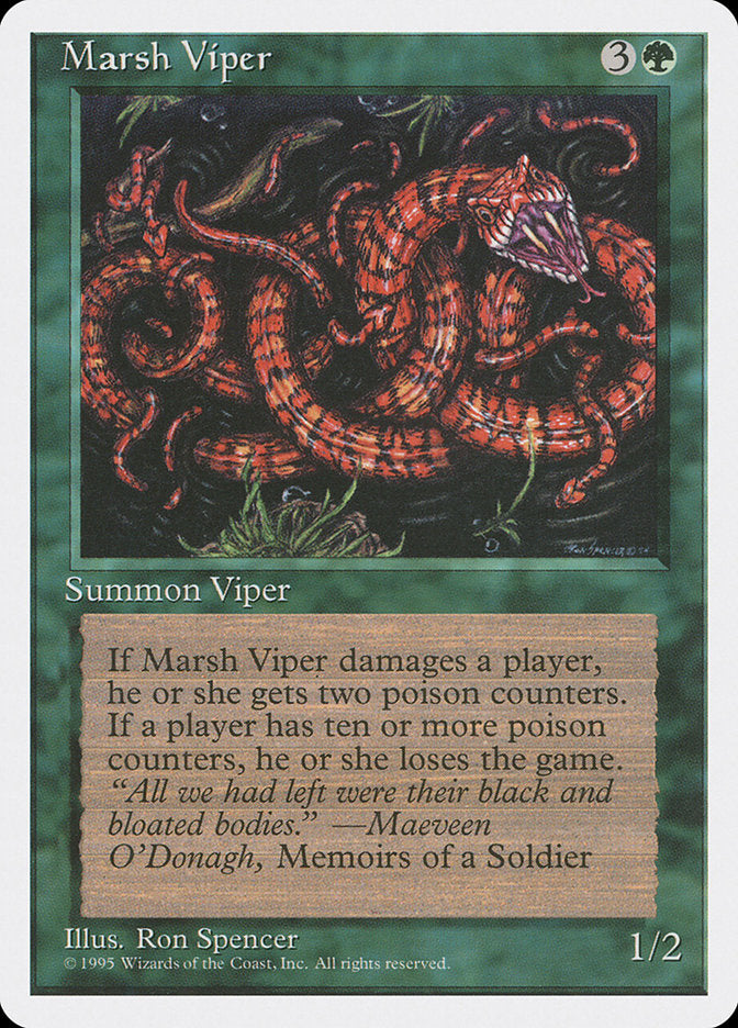 Marsh Viper [Fourth Edition] MTG Single Magic: The Gathering    | Red Claw Gaming