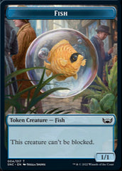 Fish // Spirit Double-Sided Token [Streets of New Capenna Tokens] MTG Single Magic: The Gathering    | Red Claw Gaming