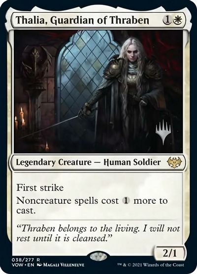 Thalia, Guardian of Thraben (Promo Pack) [Innistrad: Crimson Vow Promos] MTG Single Magic: The Gathering    | Red Claw Gaming