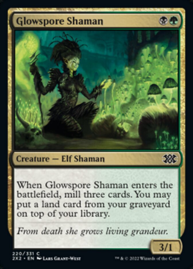 Glowspore Shaman [Double Masters 2022] MTG Single Magic: The Gathering    | Red Claw Gaming