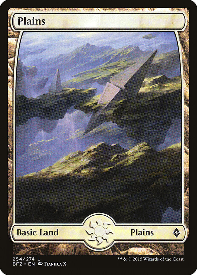 Plains (254) (Full Art) [Battle for Zendikar] MTG Single Magic: The Gathering    | Red Claw Gaming