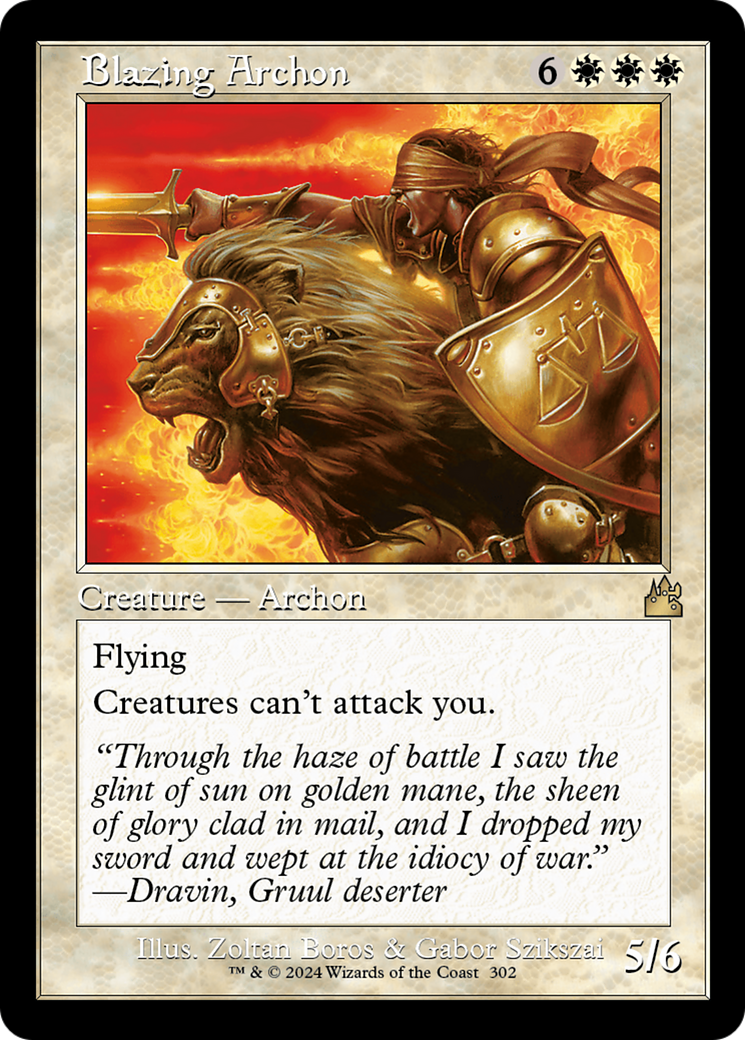 Blazing Archon (Retro Frame) [Ravnica Remastered] MTG Single Magic: The Gathering    | Red Claw Gaming