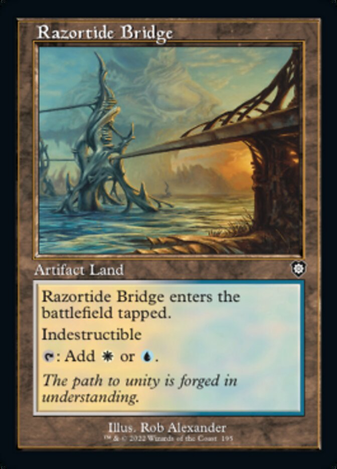 Razortide Bridge (Retro) [The Brothers' War Commander] MTG Single Magic: The Gathering    | Red Claw Gaming