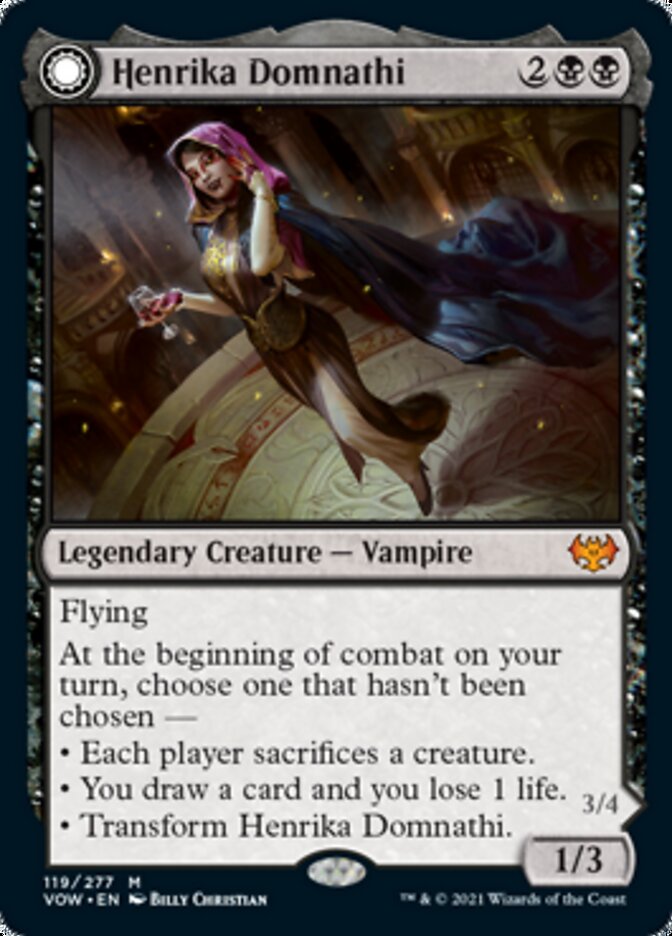 Henrika Domnathi // Henrika, Infernal Seer [Innistrad: Crimson Vow] MTG Single Magic: The Gathering    | Red Claw Gaming