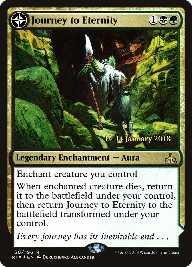 Journey to Eternity // Atzal, Cave of Eternity [Rivals of Ixalan Prerelease Promos] MTG Single Magic: The Gathering    | Red Claw Gaming