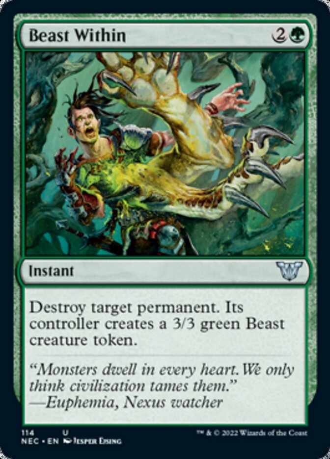 Beast Within [Kamigawa: Neon Dynasty Commander] MTG Single Magic: The Gathering    | Red Claw Gaming