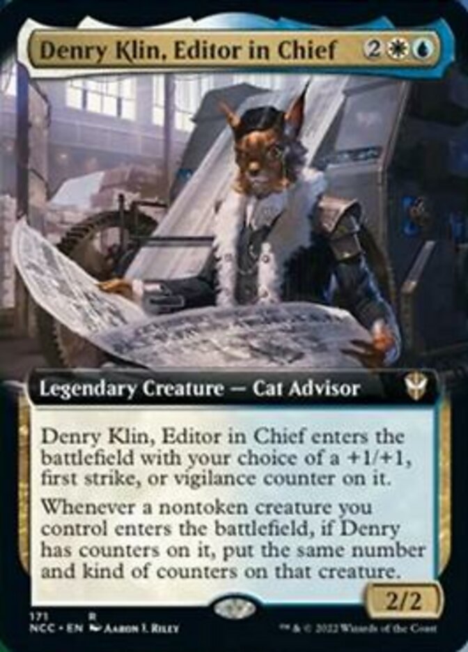 Denry Klin, Editor in Chief (Extended Art) [Streets of New Capenna Commander] MTG Single Magic: The Gathering    | Red Claw Gaming