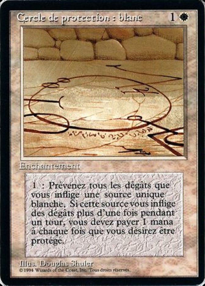 Circle of Protection: White [Foreign Black Border] MTG Single Magic: The Gathering    | Red Claw Gaming