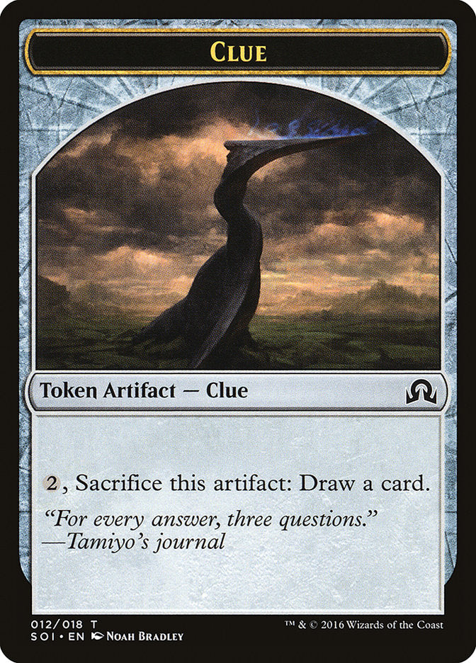 Clue Token (012/018) [Shadows over Innistrad Tokens] MTG Single Magic: The Gathering    | Red Claw Gaming