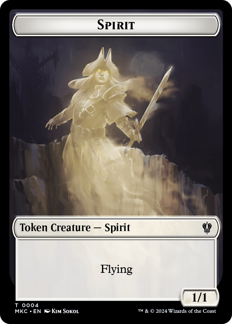 Spirit // Phyrexian Germ Double-Sided Token [Murders at Karlov Manor Commander Tokens] MTG Single Magic: The Gathering    | Red Claw Gaming