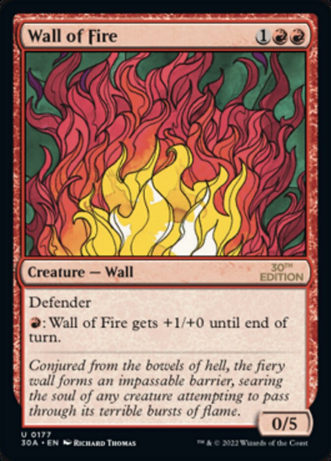 Wall of Fire [30th Anniversary Edition] MTG Single Magic: The Gathering    | Red Claw Gaming