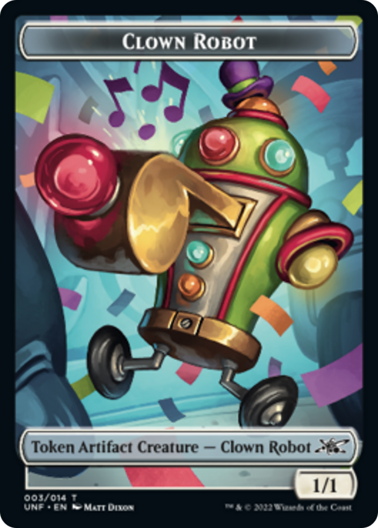 Clown Robot (003) // Food (011) Double-Sided Token [Unfinity Tokens] MTG Single Magic: The Gathering    | Red Claw Gaming