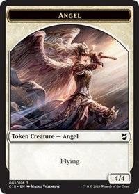 Angel // Cat Double-Sided Token [Commander 2018 Tokens] MTG Single Magic: The Gathering    | Red Claw Gaming