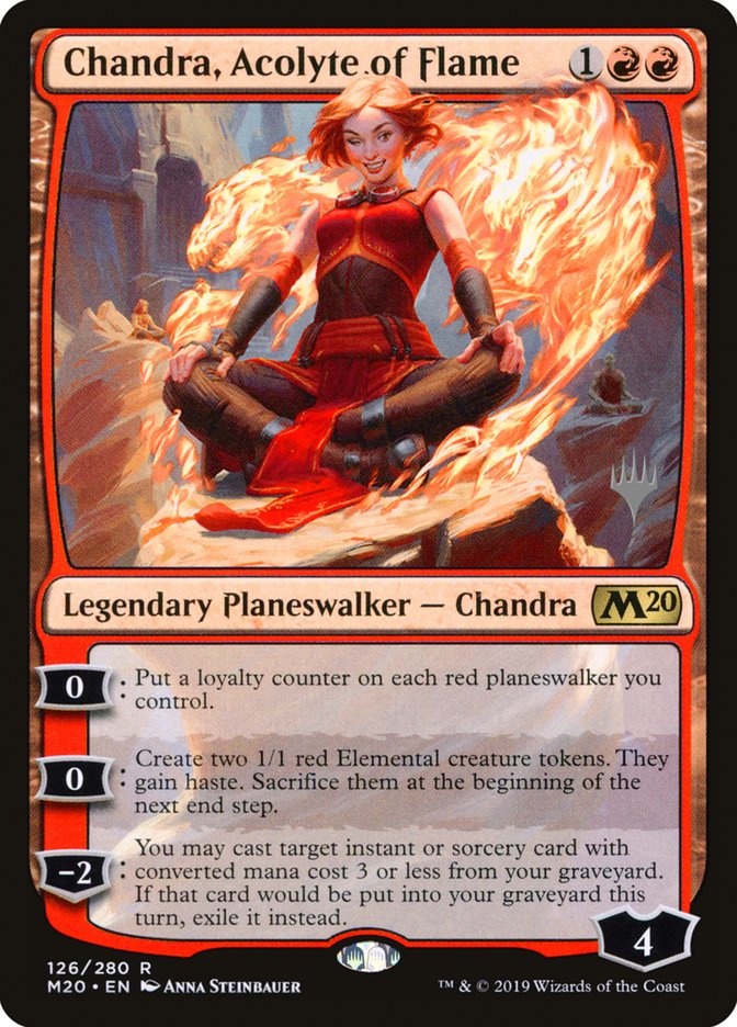 Chandra, Acolyte of Flame (Promo Pack) [Core Set 2020 Promos] MTG Single Magic: The Gathering    | Red Claw Gaming