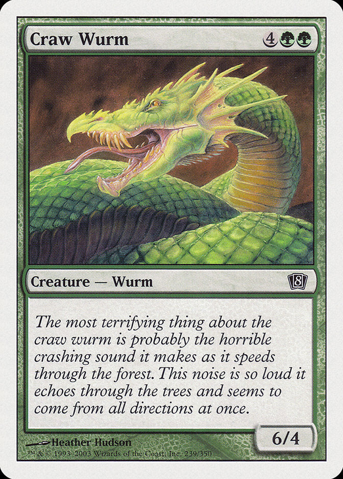 Craw Wurm [Eighth Edition] MTG Single Magic: The Gathering    | Red Claw Gaming
