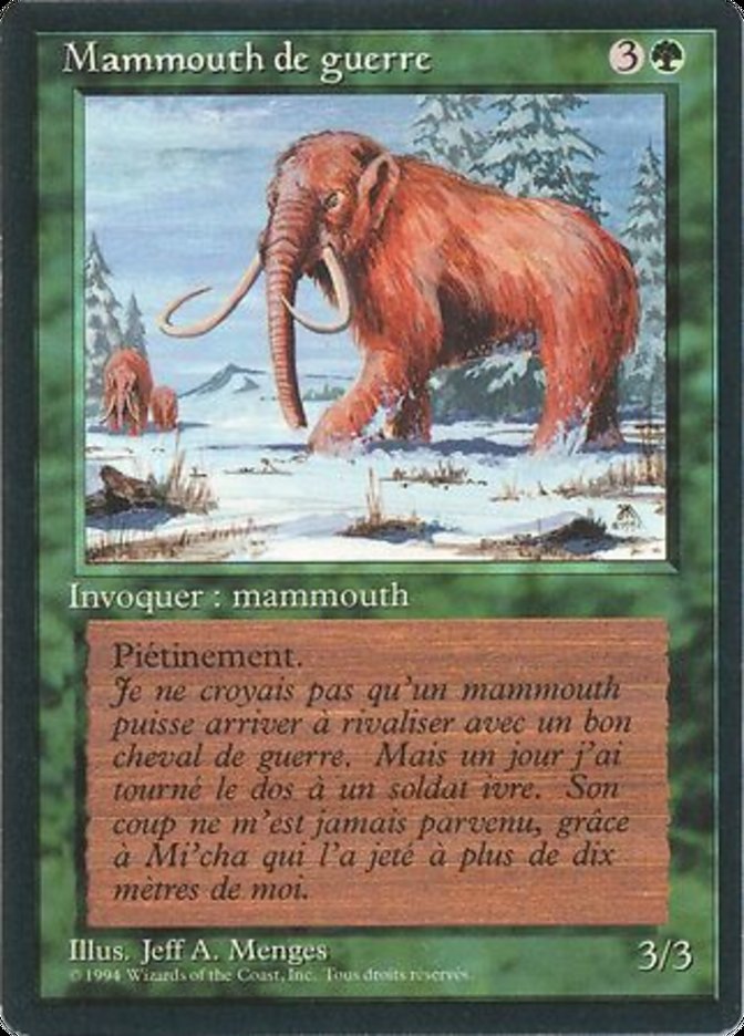 War Mammoth [Foreign Black Border] MTG Single Magic: The Gathering    | Red Claw Gaming