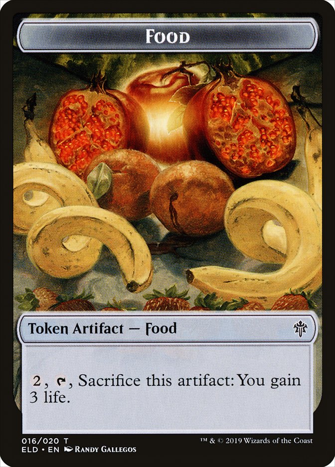 Food Token (016/020) [Throne of Eldraine Tokens] MTG Single Magic: The Gathering    | Red Claw Gaming