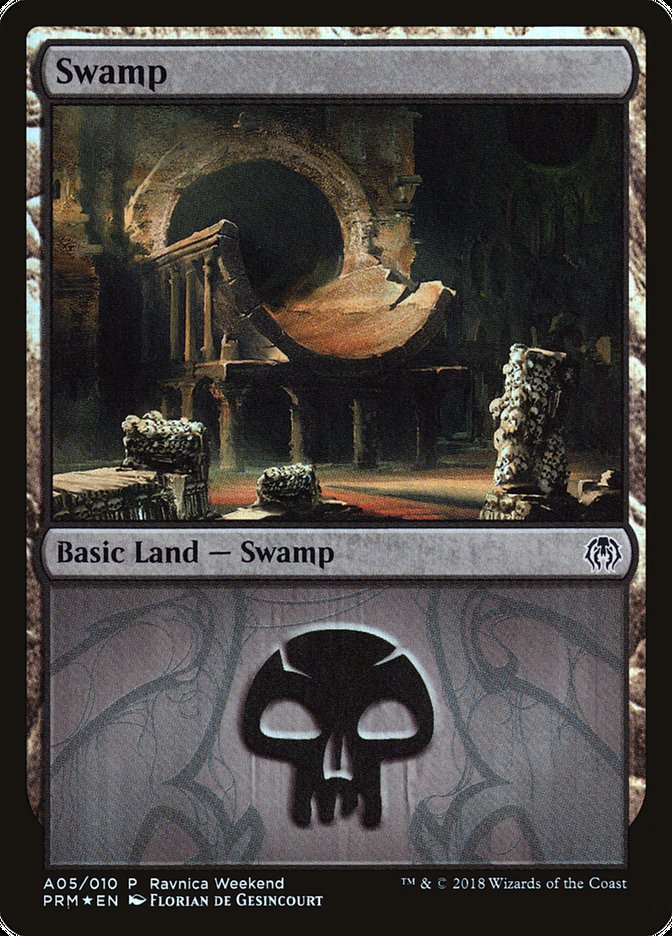 Swamp (A05) [Ravnica Allegiance Ravnica Weekend] MTG Single Magic: The Gathering    | Red Claw Gaming