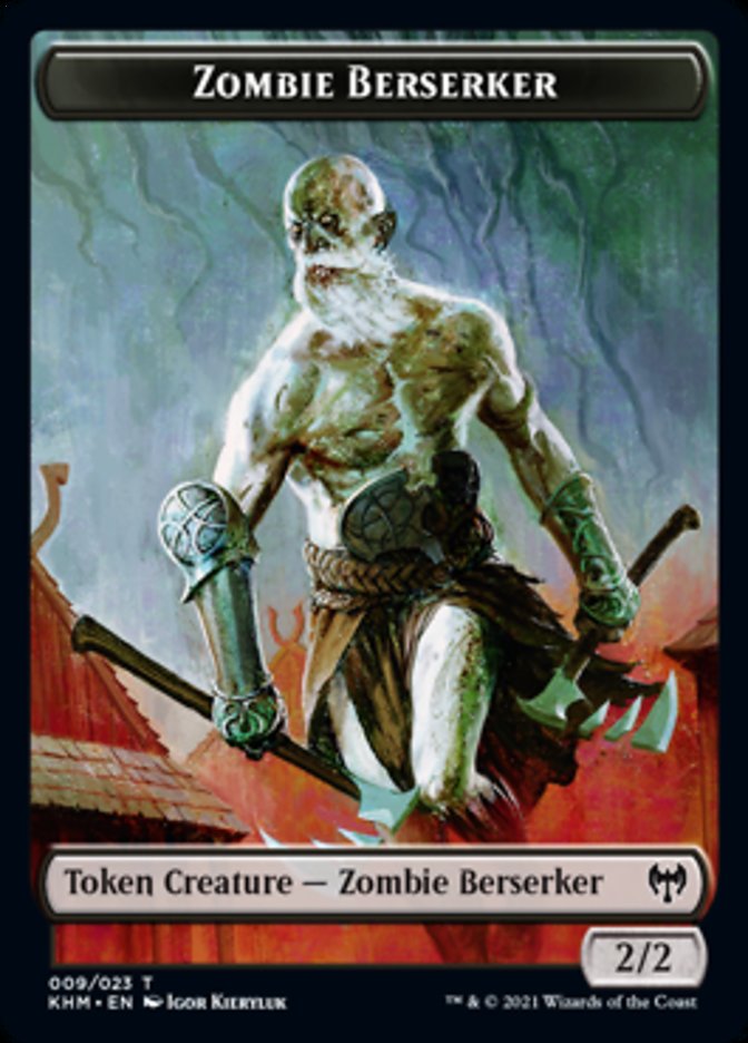 Zombie Berserker Token [Kaldheim Tokens] MTG Single Magic: The Gathering    | Red Claw Gaming