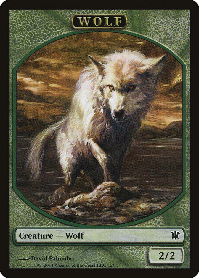 Wolf Token (12/12) [Innistrad Tokens] MTG Single Magic: The Gathering    | Red Claw Gaming