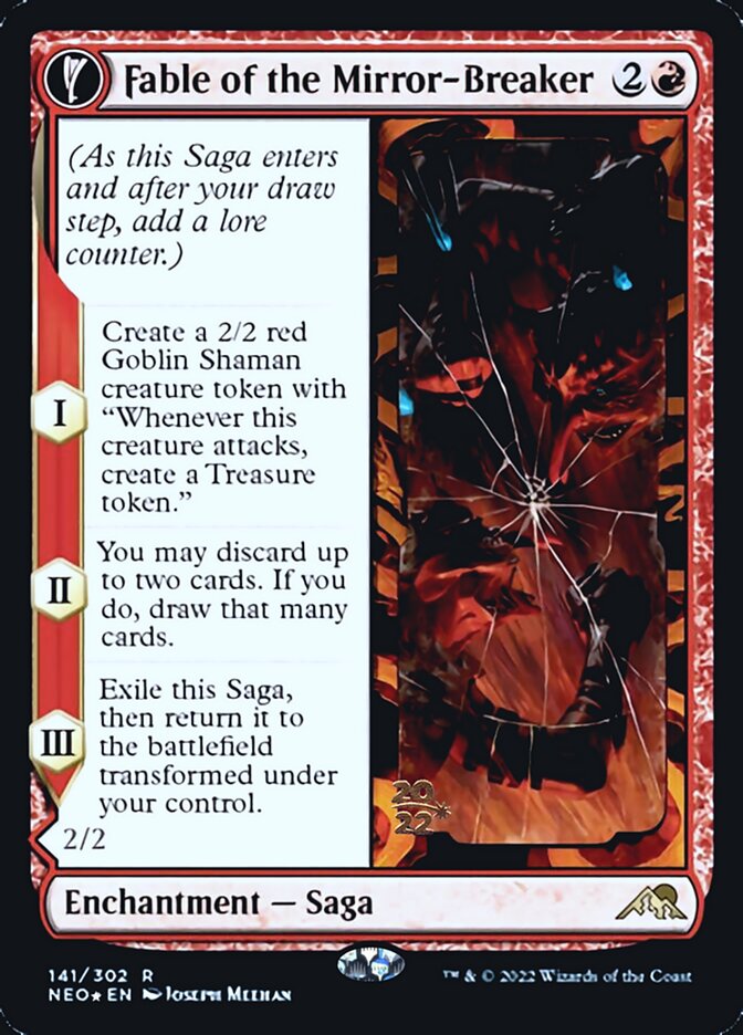 Fable of the Mirror-Breaker // Reflection of Kiki-Jiki [Kamigawa: Neon Dynasty Prerelease Promos] MTG Single Magic: The Gathering    | Red Claw Gaming