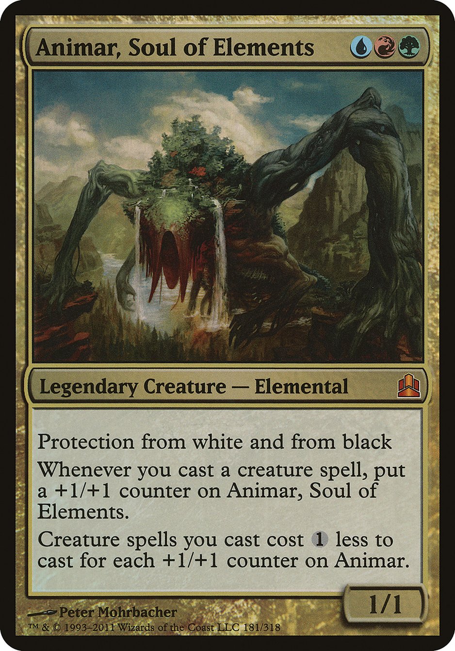 Animar, Soul of Elements (Oversized) [Commander 2011 Oversized] MTG Single Magic: The Gathering    | Red Claw Gaming