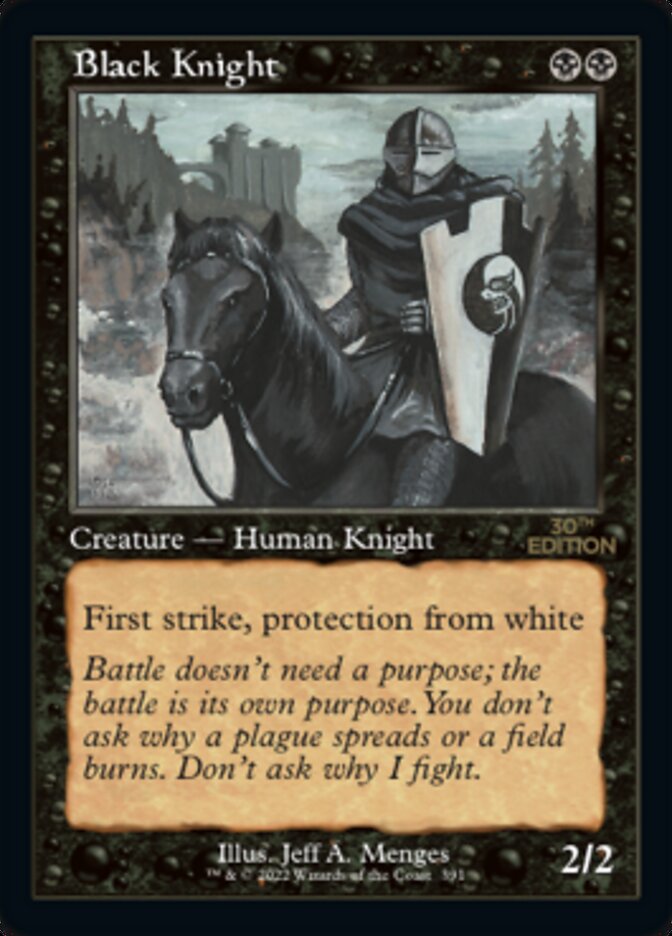 Black Knight (Retro) [30th Anniversary Edition] MTG Single Magic: The Gathering    | Red Claw Gaming