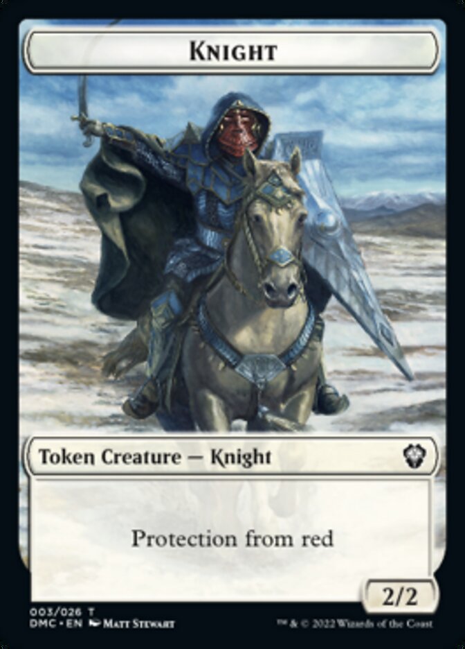 Soldier // Knight Double-Sided Token [Dominaria United Tokens] MTG Single Magic: The Gathering    | Red Claw Gaming