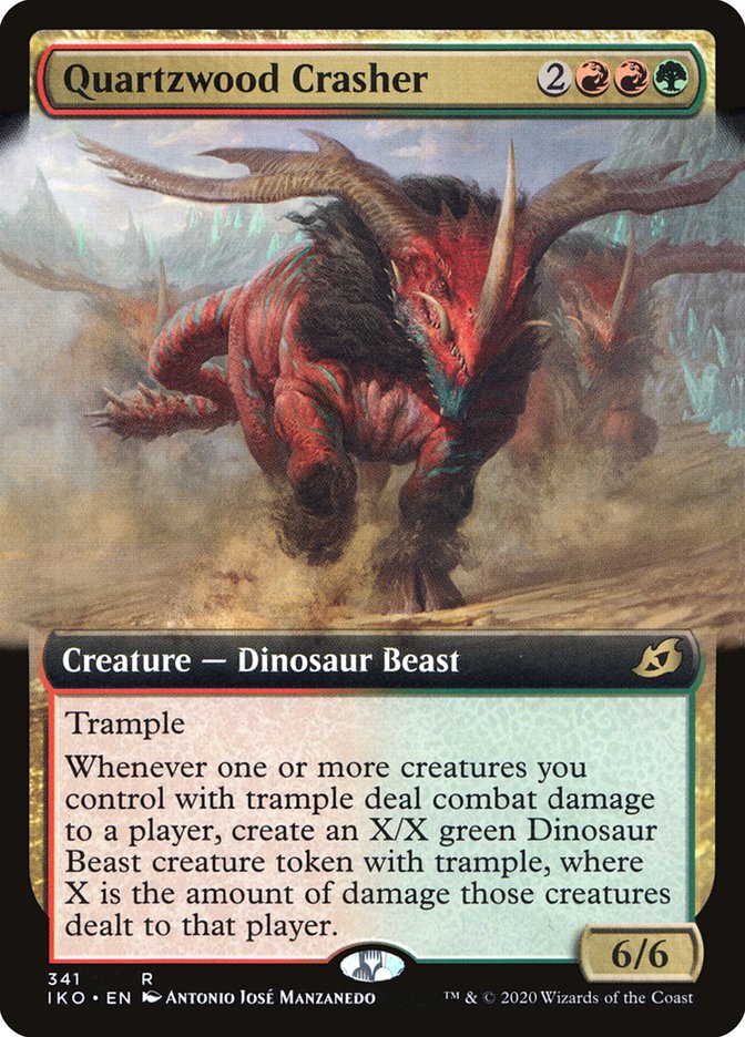 Quartzwood Crasher (Extended Art) [Ikoria: Lair of Behemoths] MTG Single Magic: The Gathering    | Red Claw Gaming