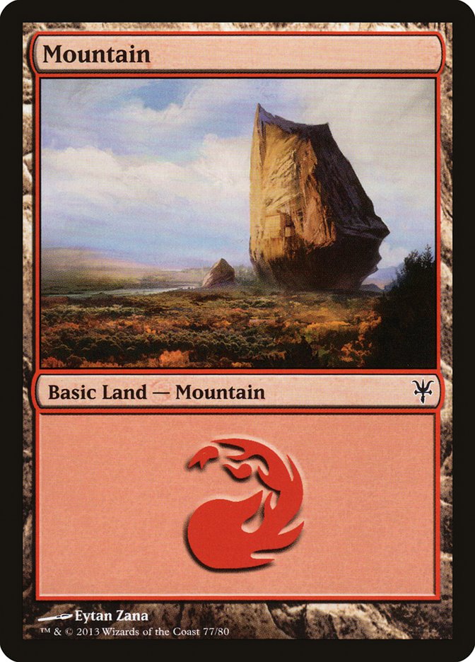 Mountain (77) [Duel Decks: Sorin vs. Tibalt] MTG Single Magic: The Gathering    | Red Claw Gaming