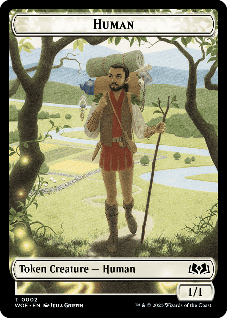 Human // Food (0013) Double-Sided Token [Wilds of Eldraine Tokens] MTG Single Magic: The Gathering    | Red Claw Gaming