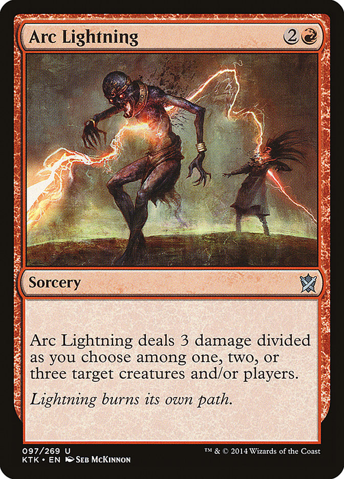 Arc Lightning [Khans of Tarkir] MTG Single Magic: The Gathering    | Red Claw Gaming