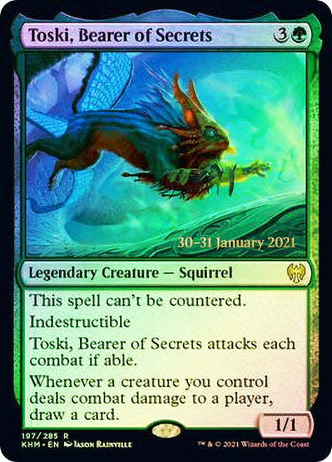 Toski, Bearer of Secrets [Kaldheim Prerelease Promos] MTG Single Magic: The Gathering    | Red Claw Gaming