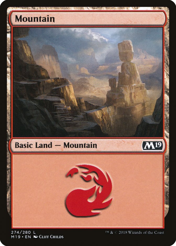 Mountain (274) [Core Set 2019] MTG Single Magic: The Gathering    | Red Claw Gaming