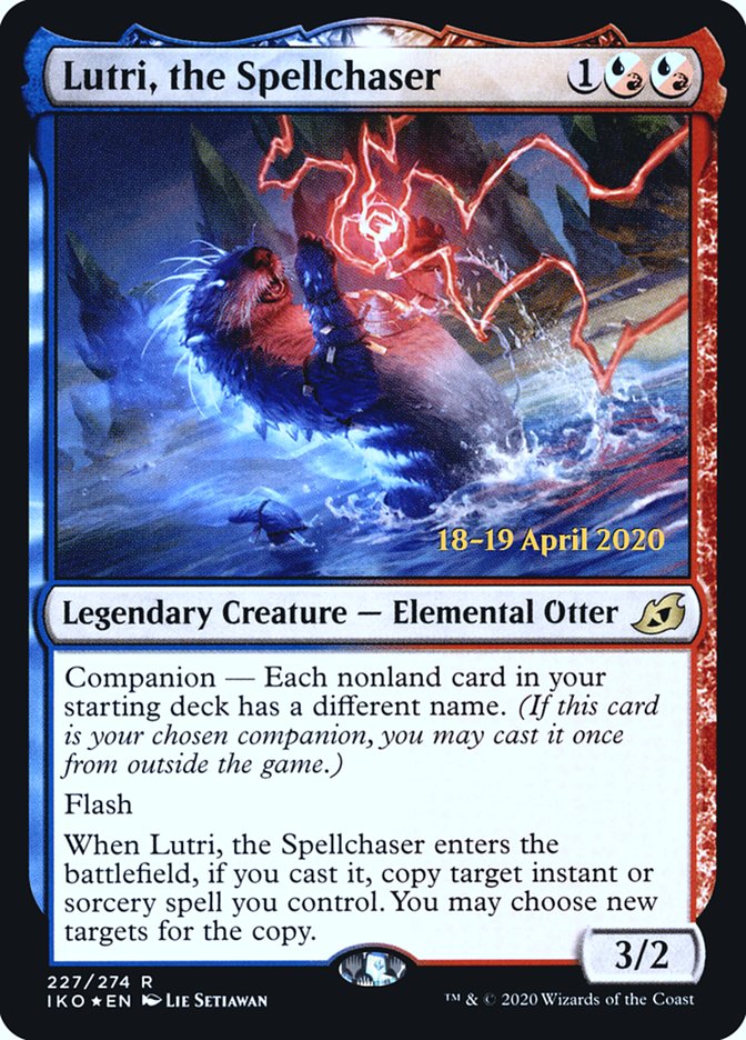 Lutri, the Spellchaser [Ikoria: Lair of Behemoths Prerelease Promos] MTG Single Magic: The Gathering    | Red Claw Gaming