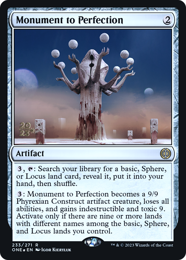 Monument to Perfection [Phyrexia: All Will Be One Prerelease Promos] MTG Single Magic: The Gathering    | Red Claw Gaming